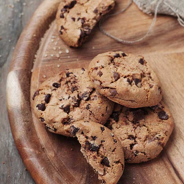 Cookies vegan con gocce di cioccolato